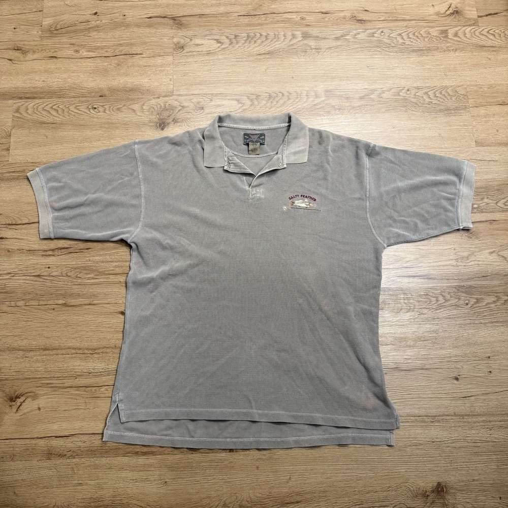 Vintage Cheyenne River Salty‎ River Fly Fishing Polo Size XXL
